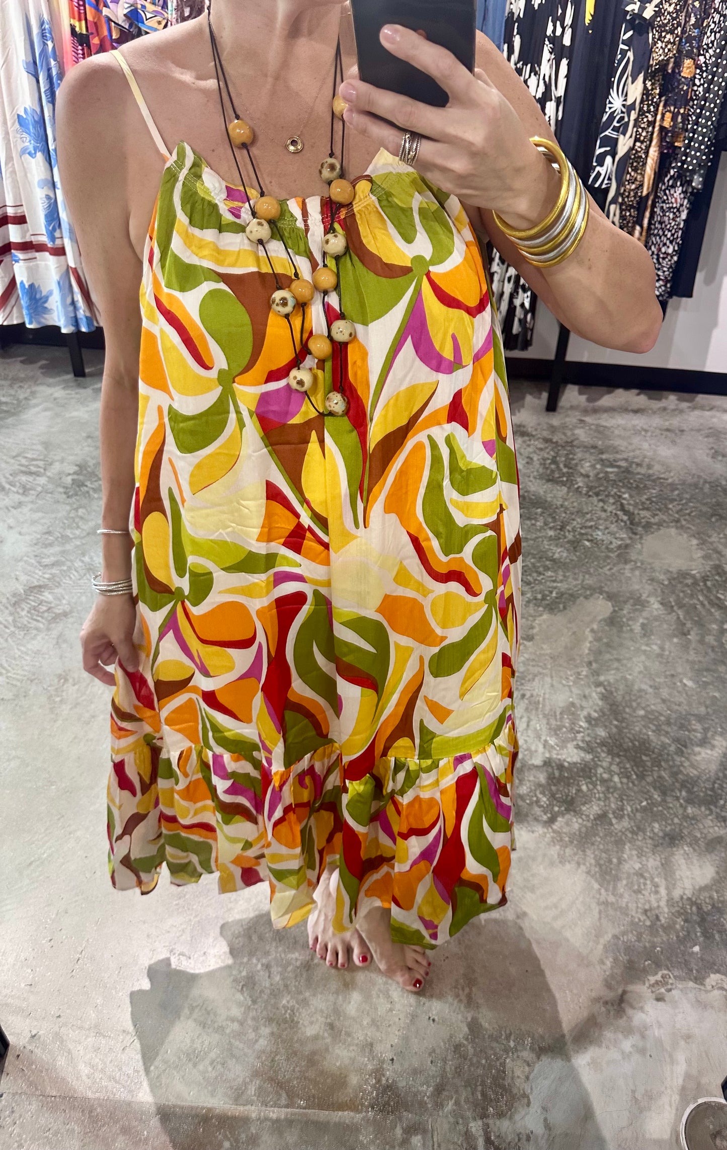 Avocado Loose Fit Midi Dress