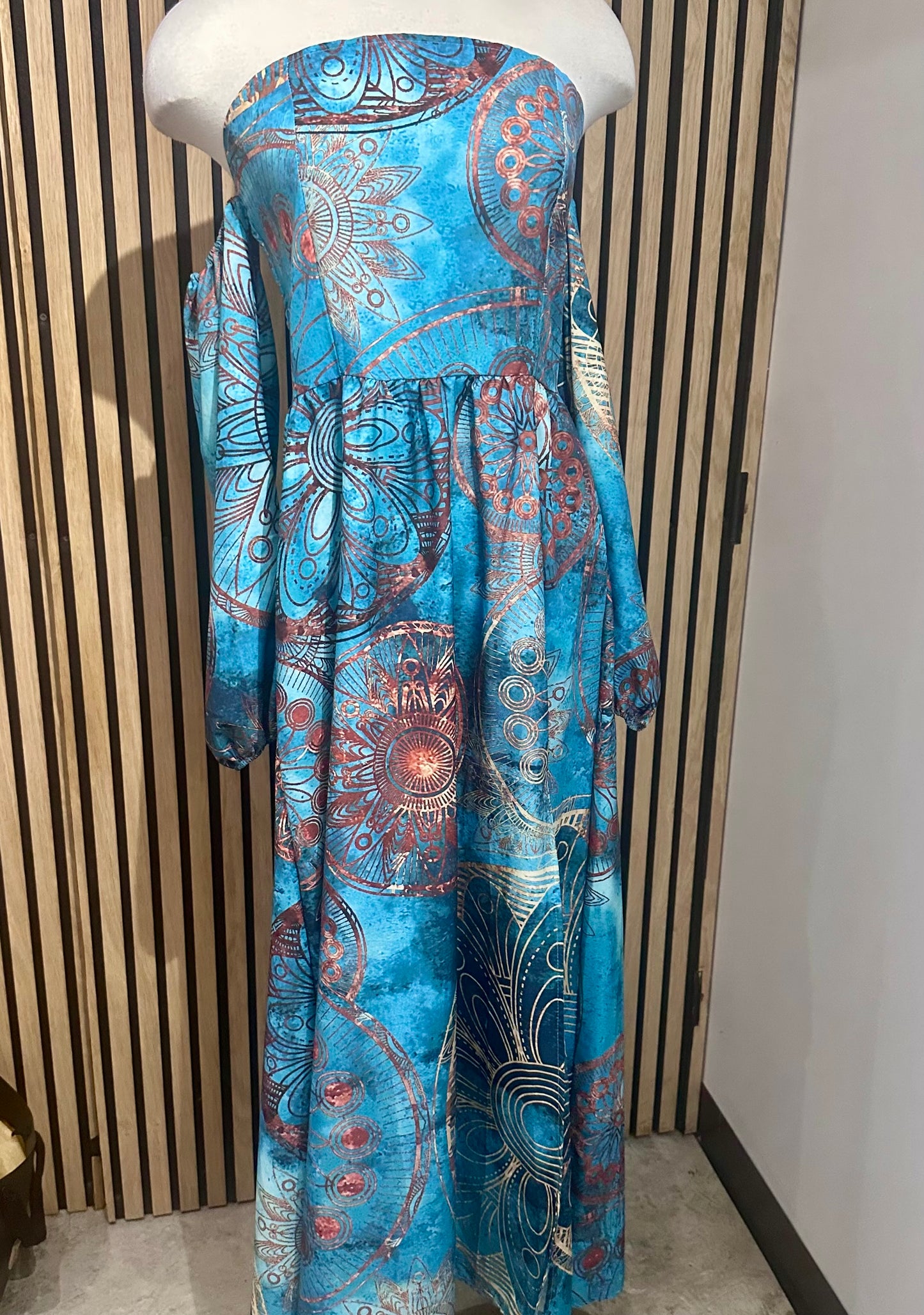 Off Shoulder Slip Maxi Dress