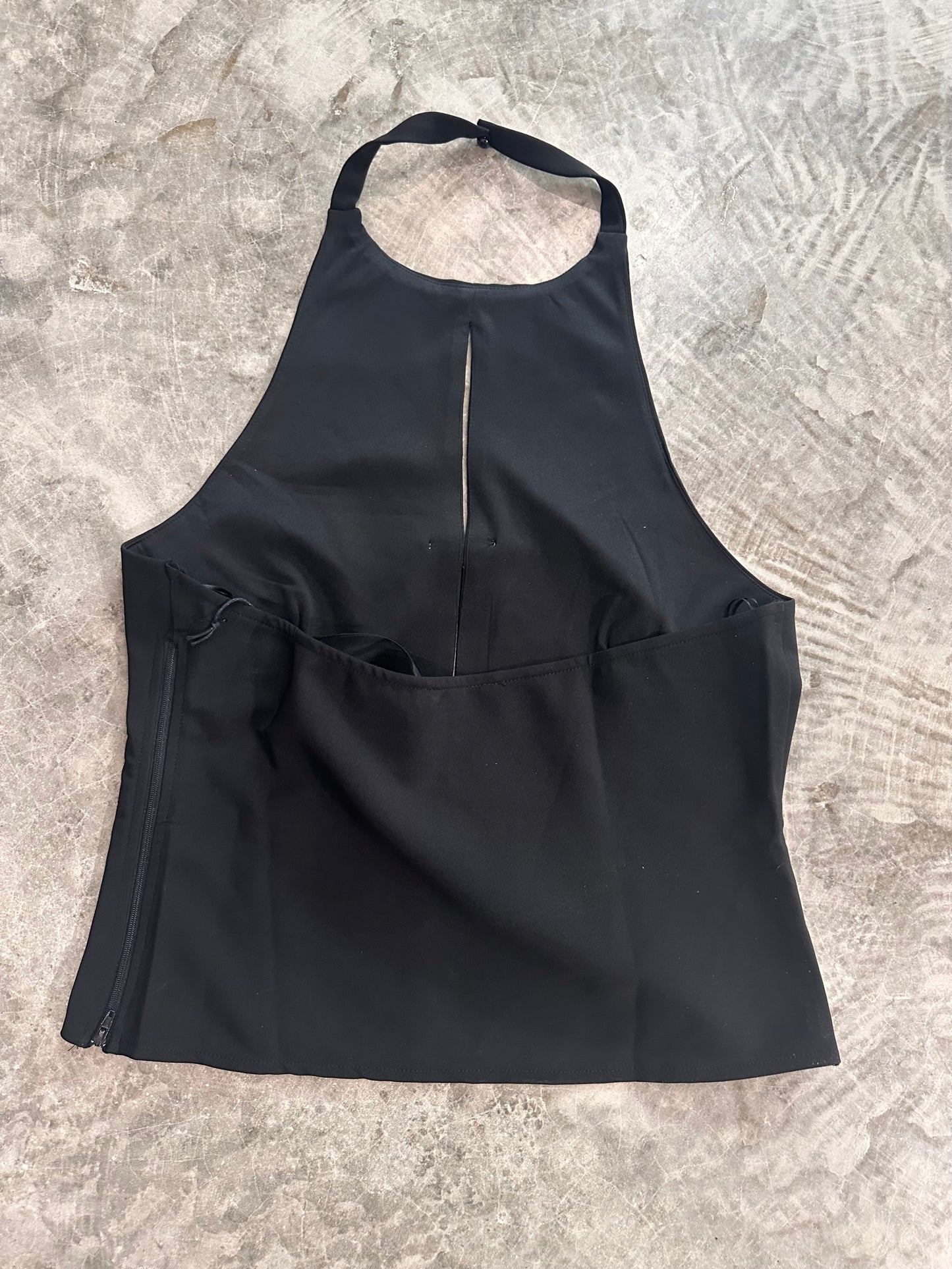 Bow Tie in Black Halter Top