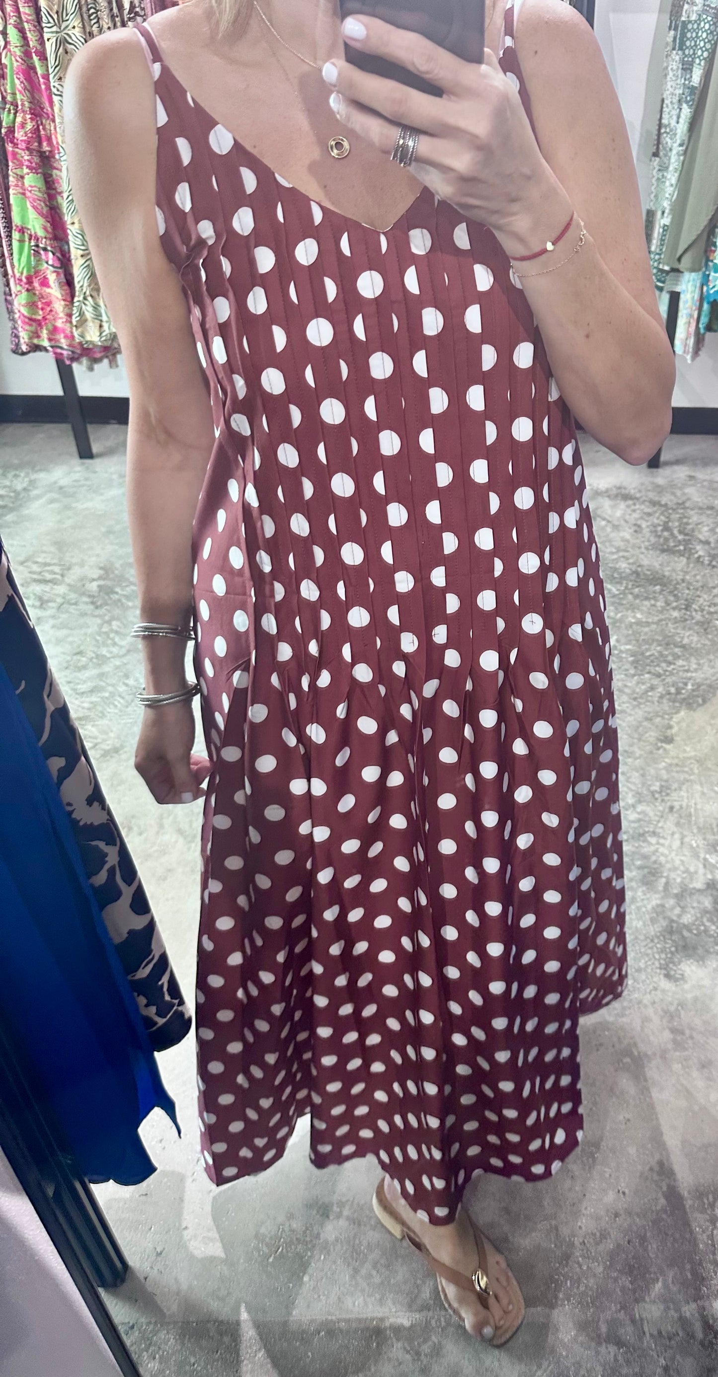 Polka Dot Slip Maxi Dress