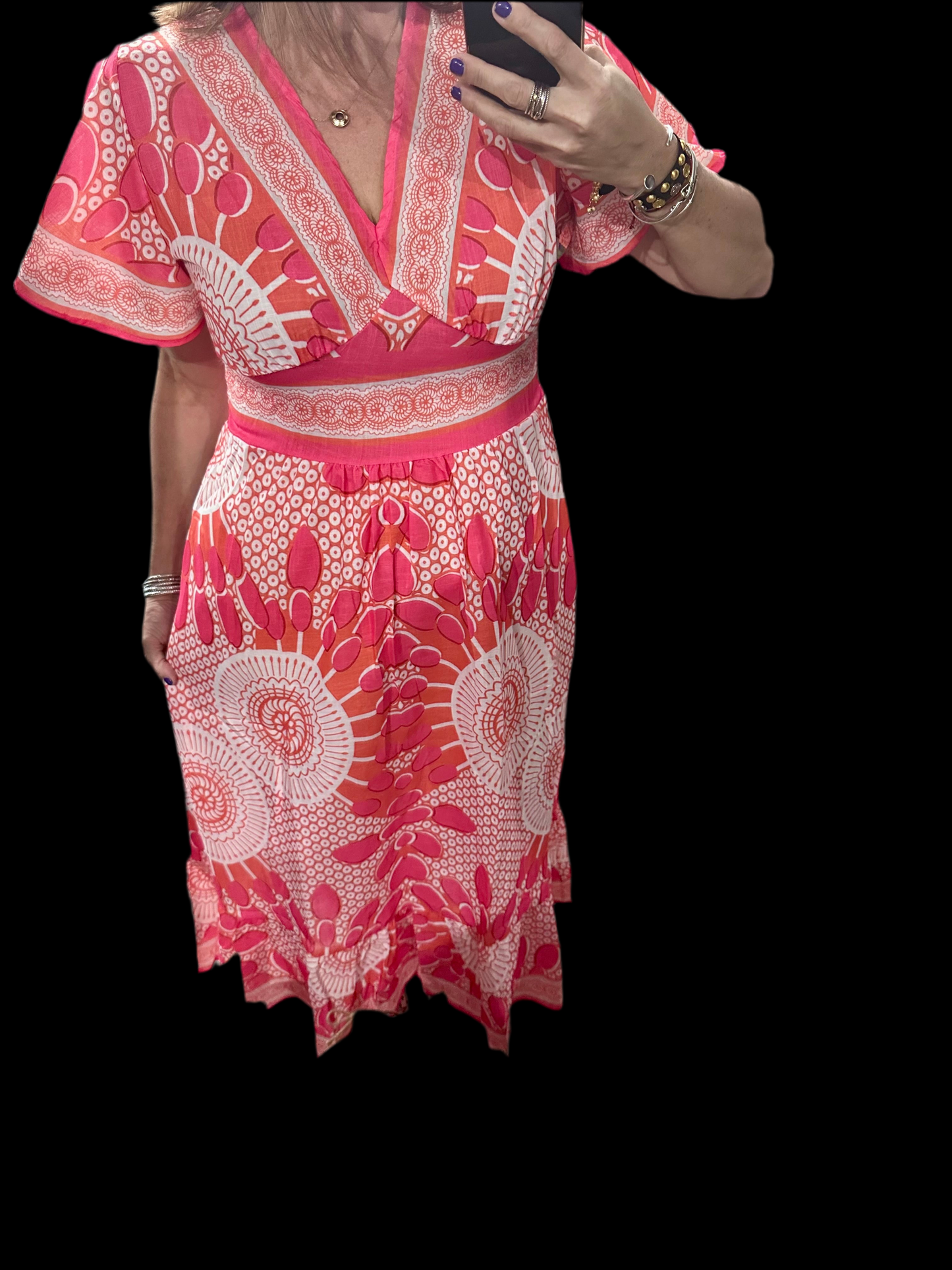 Medallion Red Maxi Dress