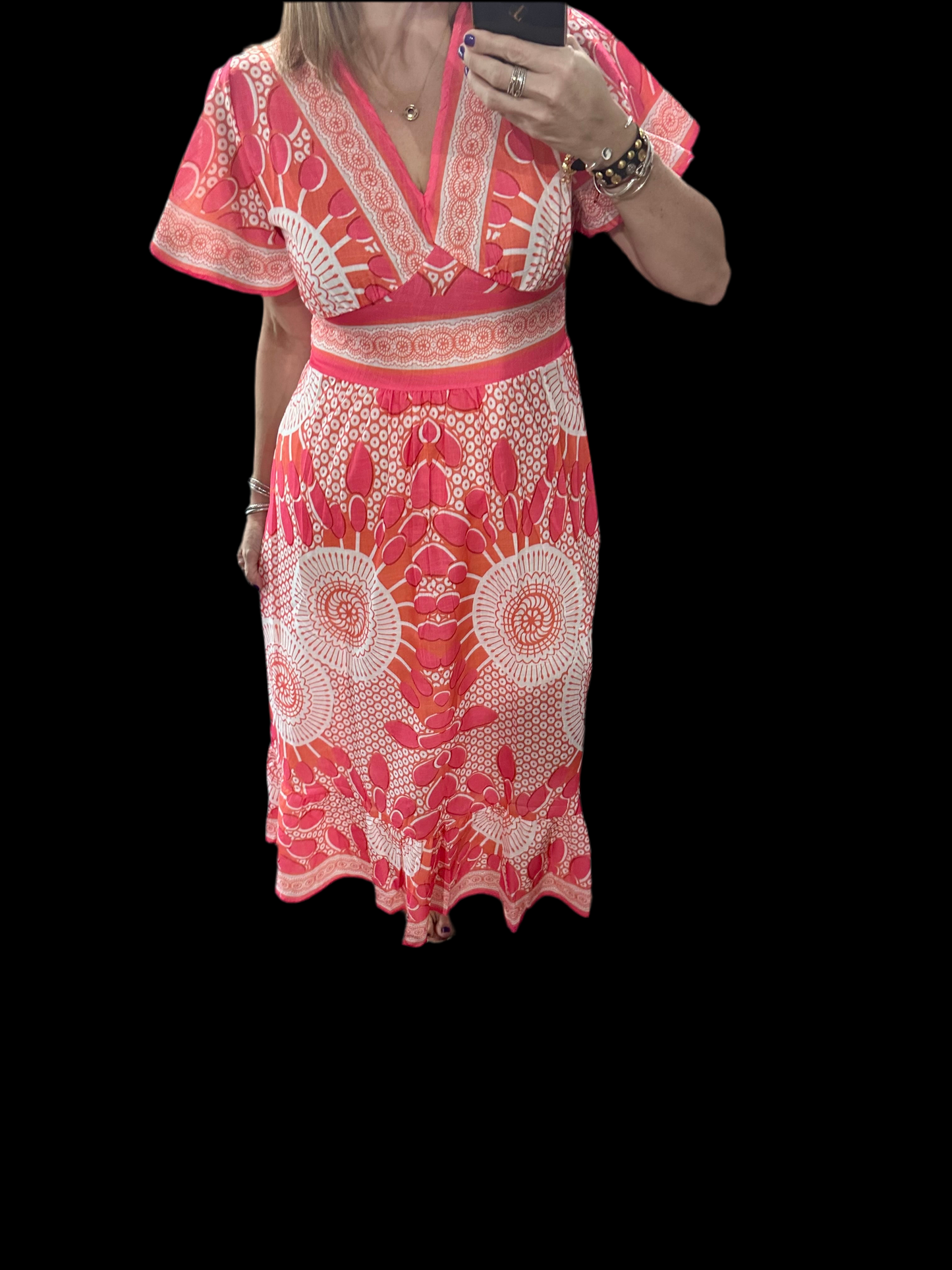 Medallion Red Maxi Dress