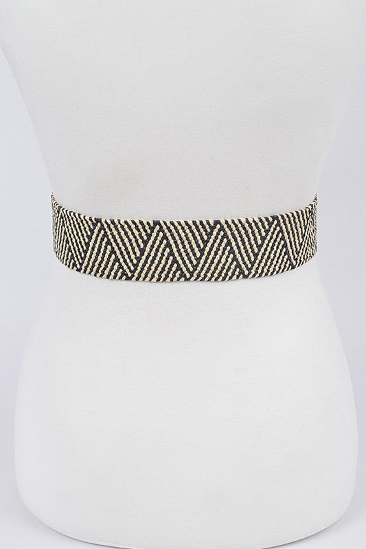 Marbleized Elastic Fashion Belt