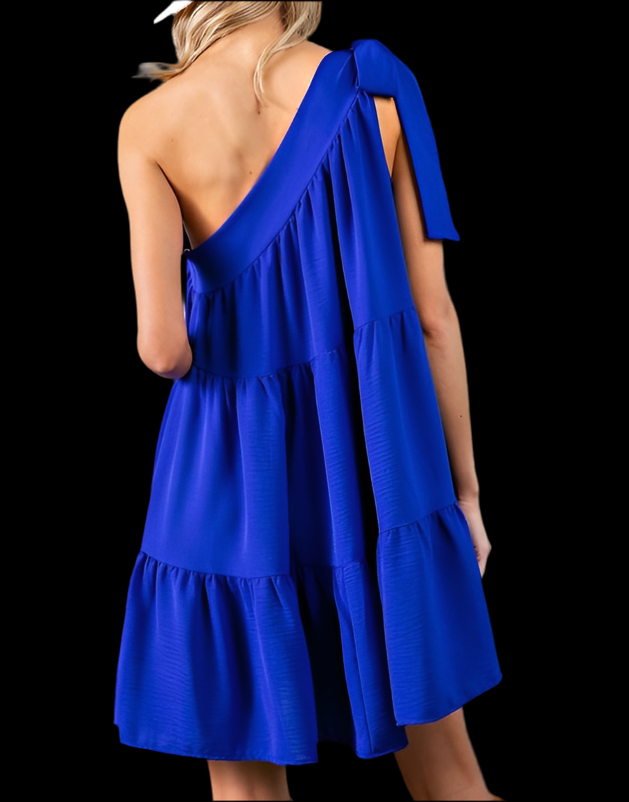 CURVY One Shoulder Short Dress