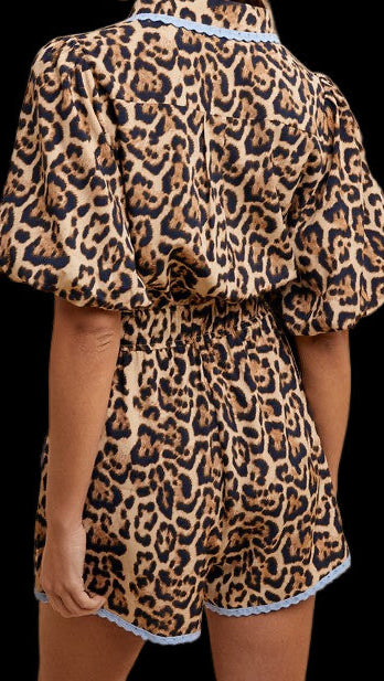 Leopard Print Romper