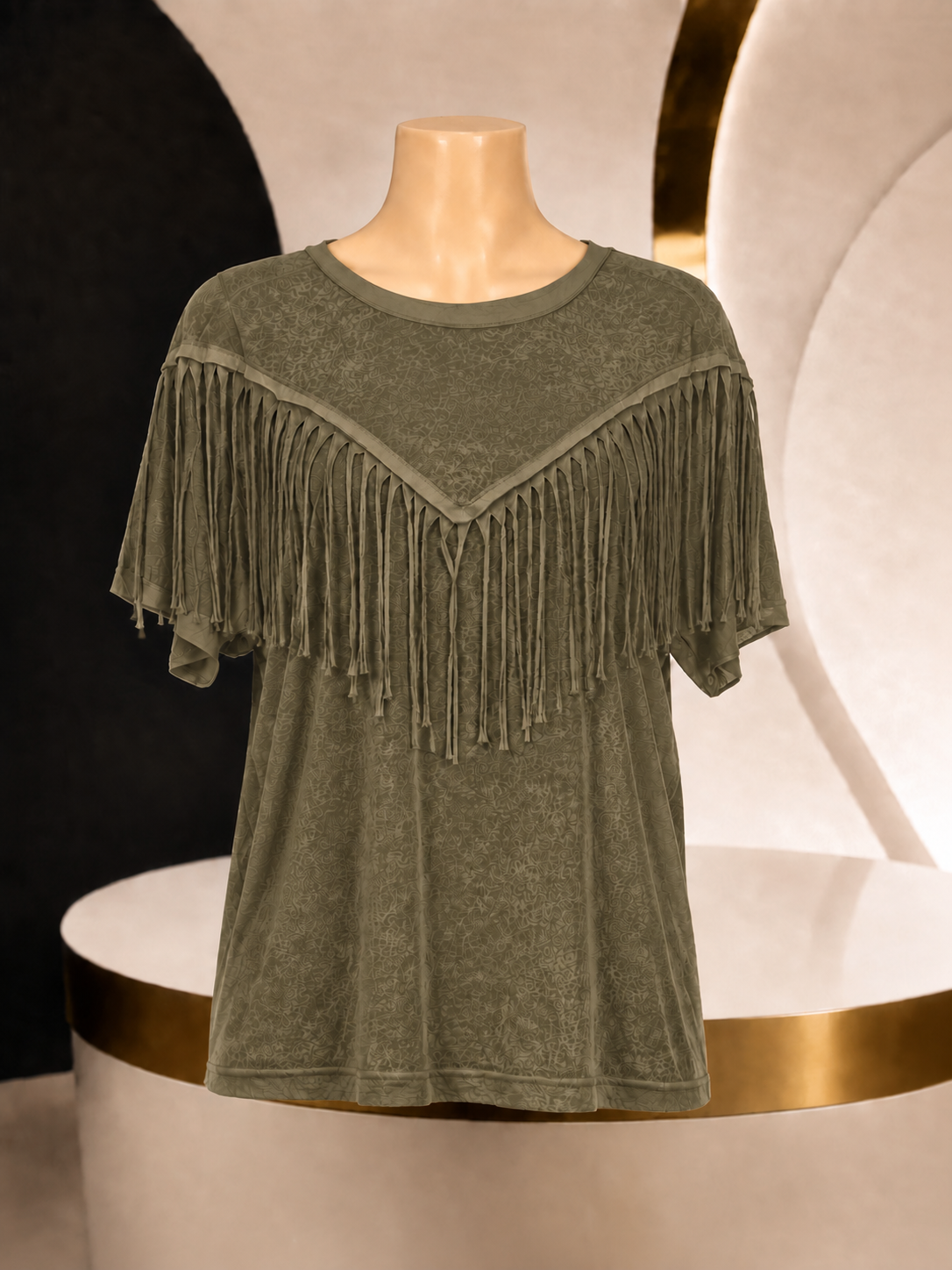 Olive Fridge Tie Dye Top