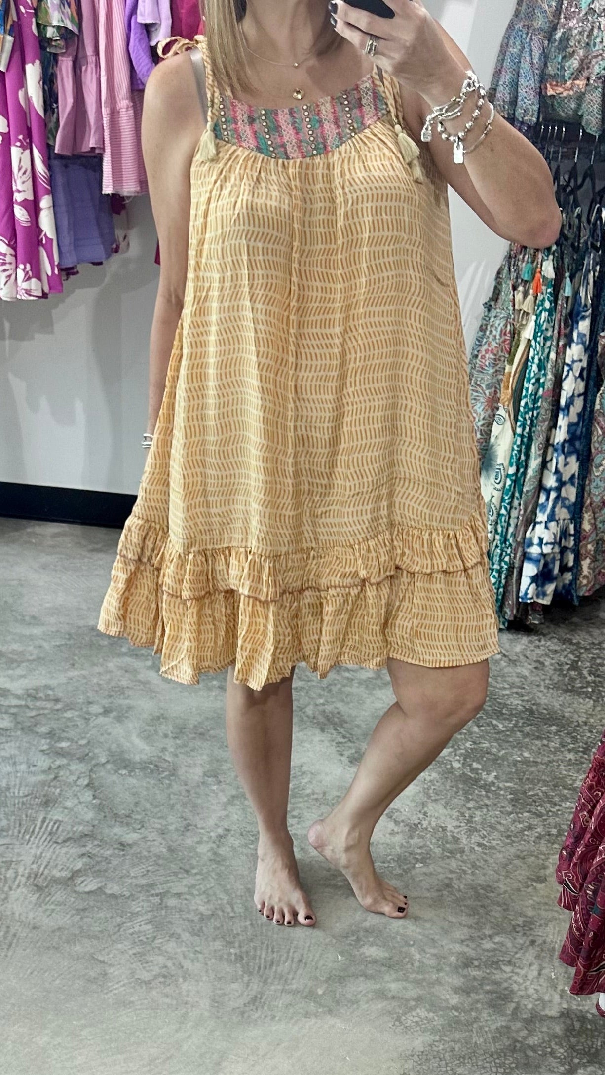 One Size Beads Short Dress