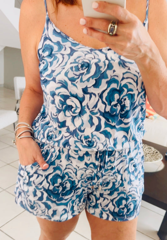 Medium - Flower Print Romper