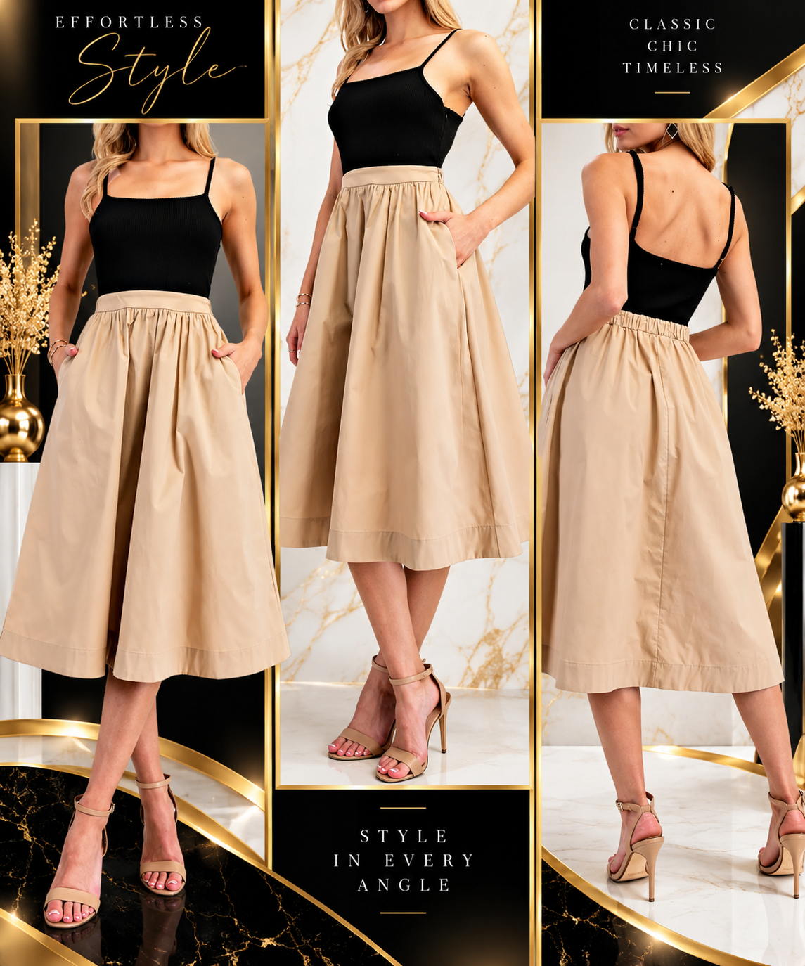 Two Tone Midi Dress