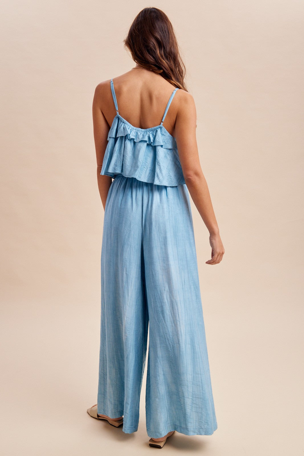Ruffle Cami Wide Leg Jumpsuit