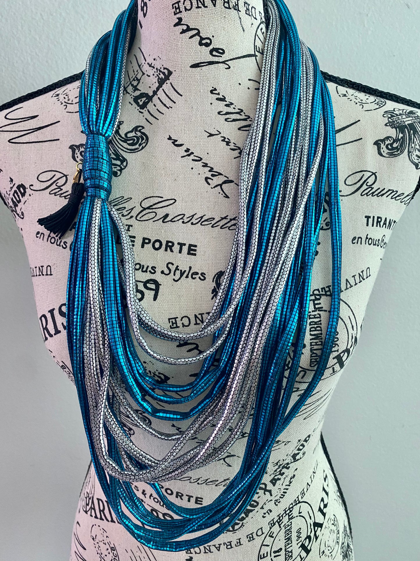 Collares - Turquesa Plata - 16 Vueltas