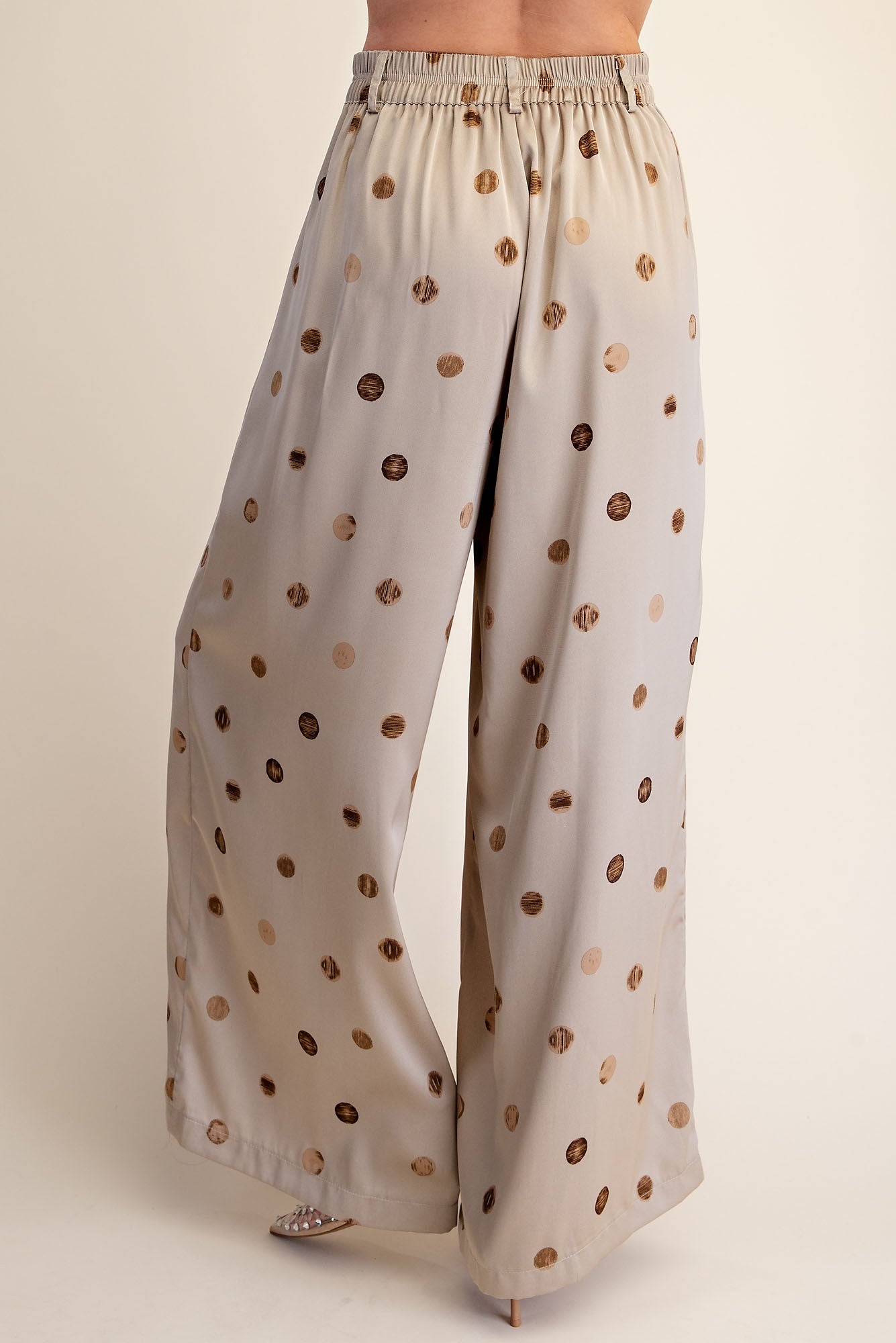 Polka Dot Satin Pants
