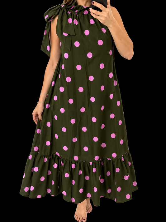 Polka Dot Midi Dress