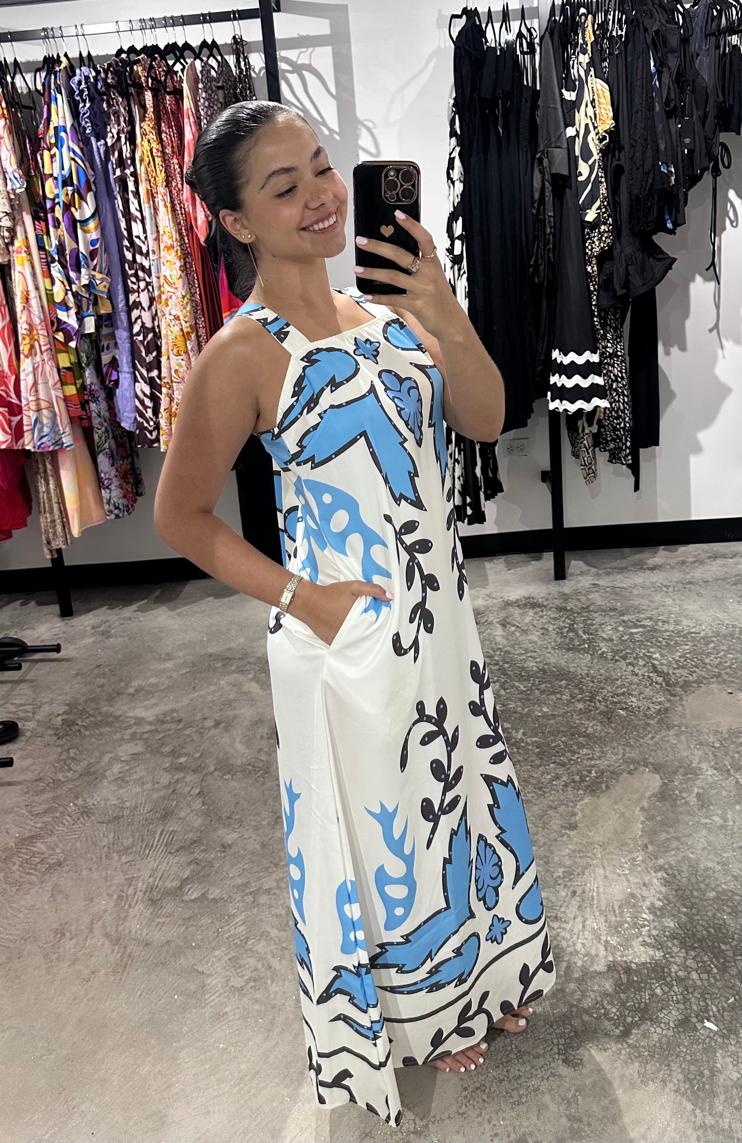 Sleeveless Strap Maxi Dress