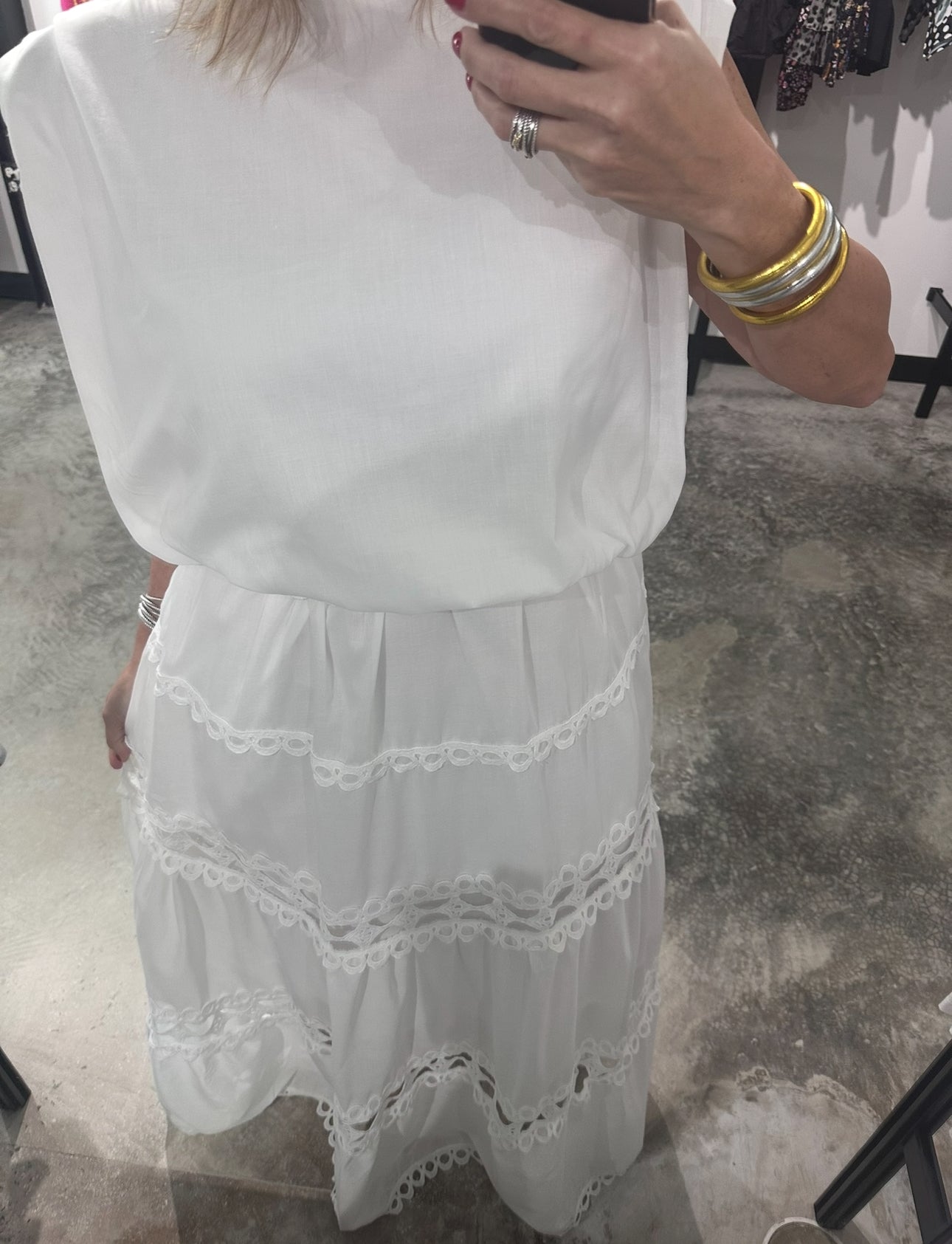 White Crop Bubble Top