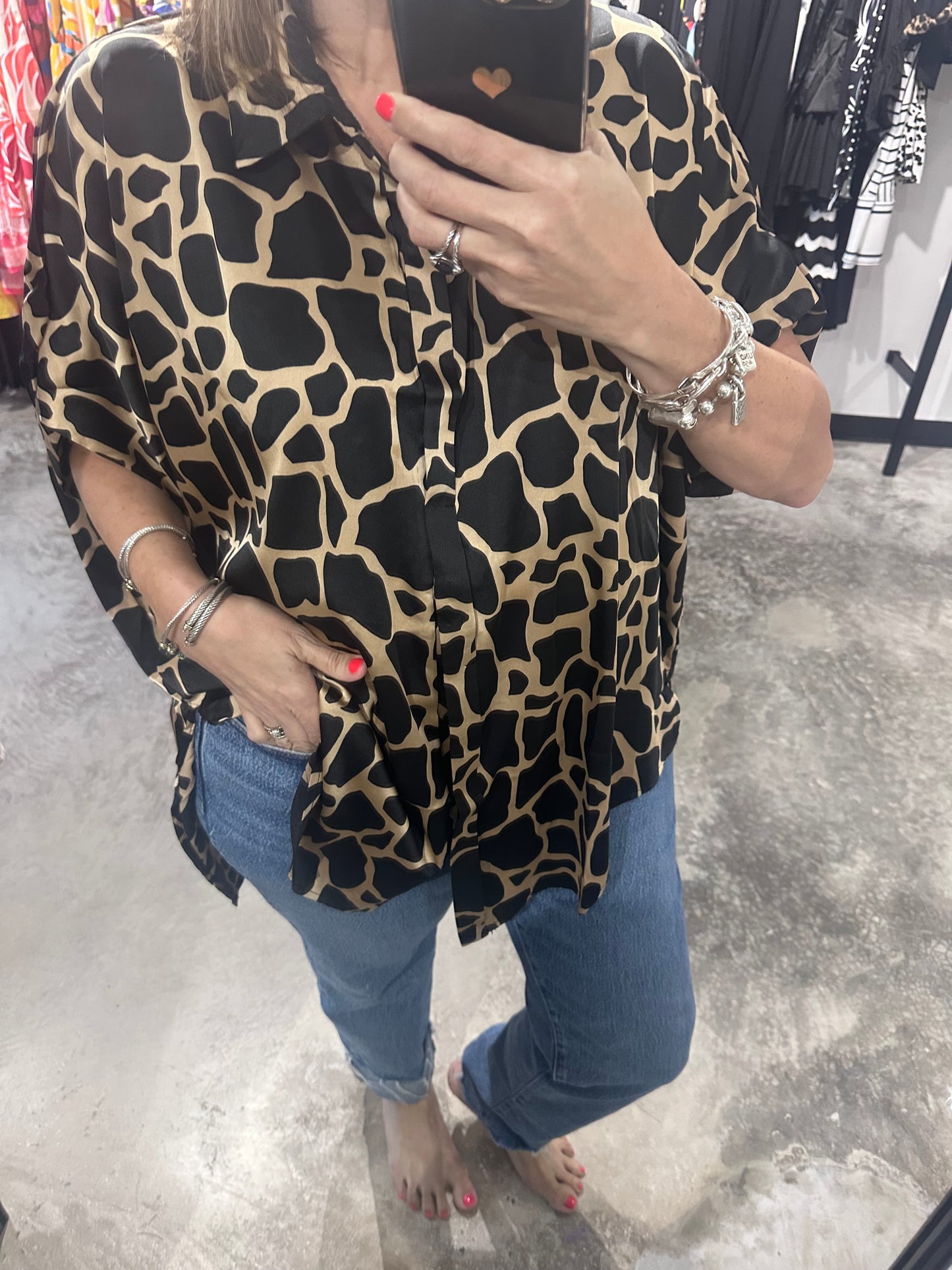 Curvy Black Mix Top