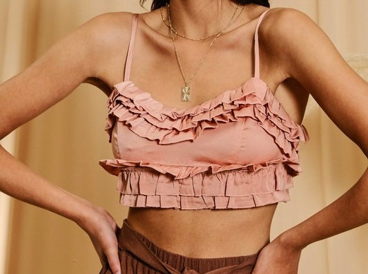 Small - Dusty Rose Crop Top