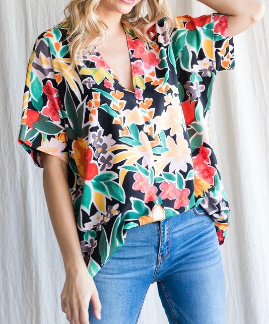 Small - Floral Print Top