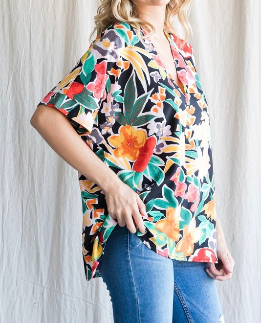 Small - Floral Print Top