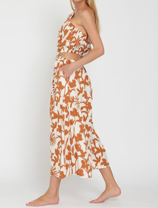 Medium - One Shoulder Ankle Jumpsuit