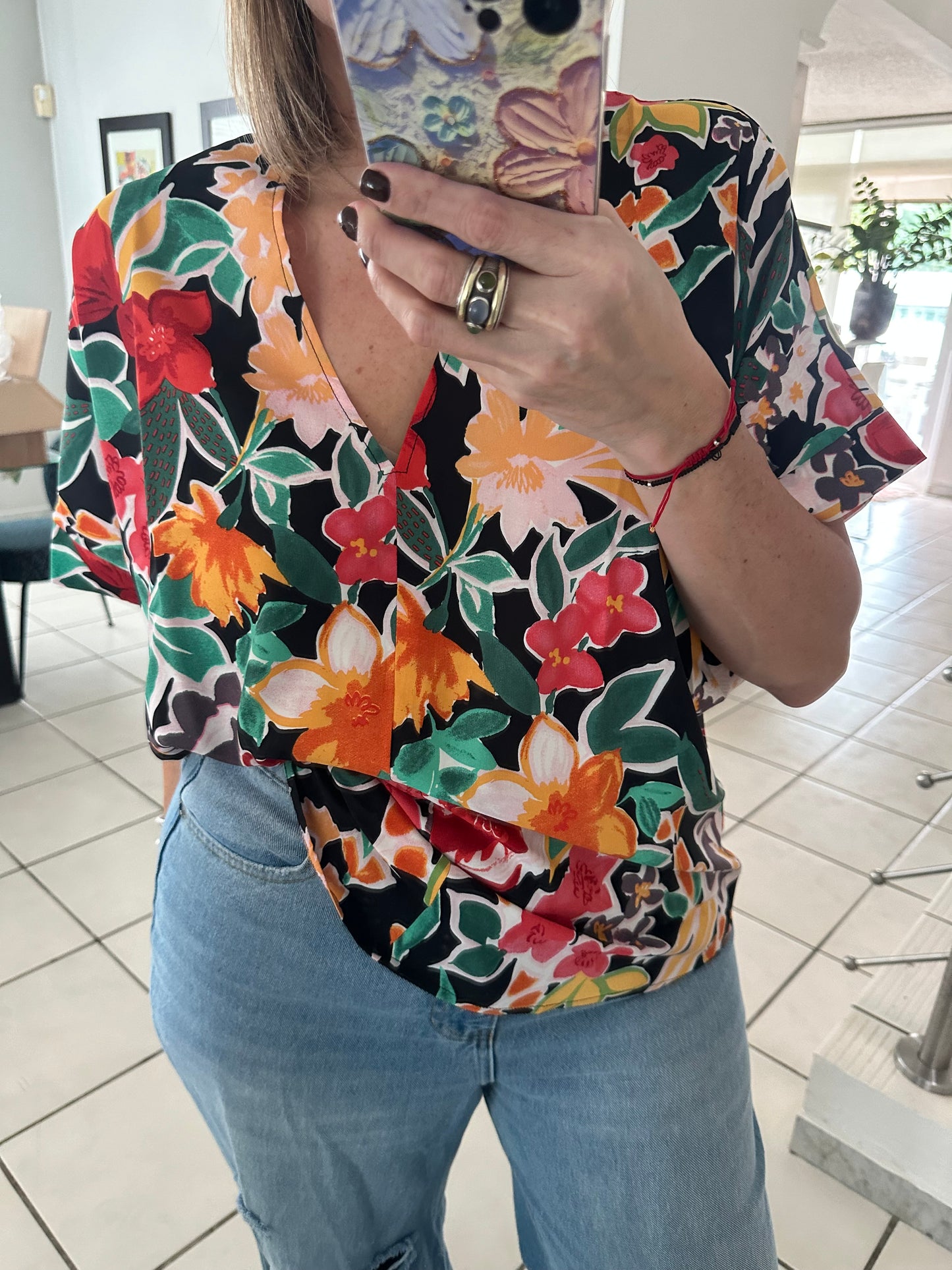 Small - Floral Print Top
