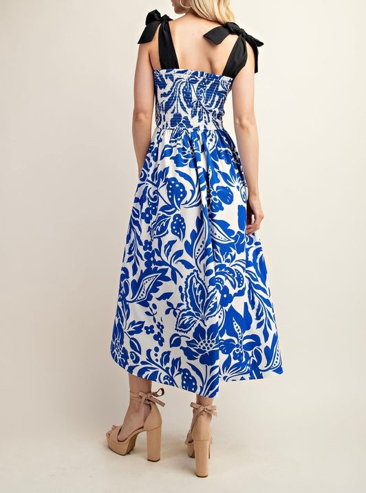 Medium - Print in Blues Midi Dress
