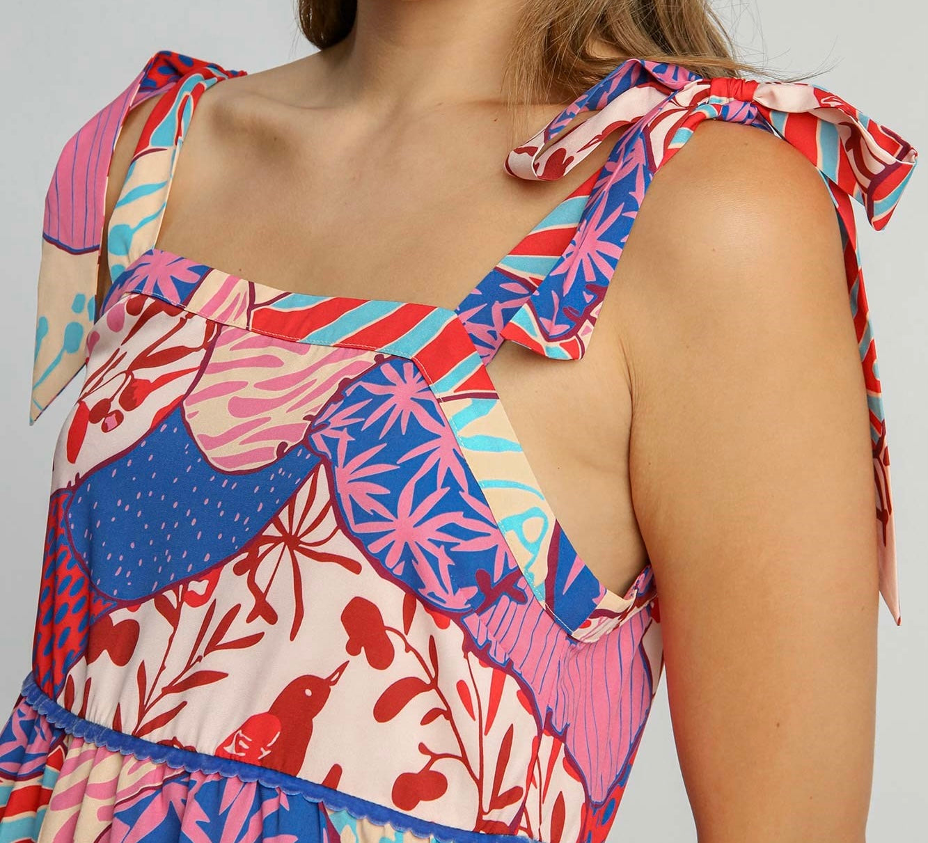 Sleeveless Print Short Dress