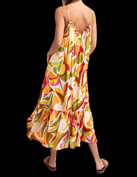 Avocado Loose Fit Midi Dress