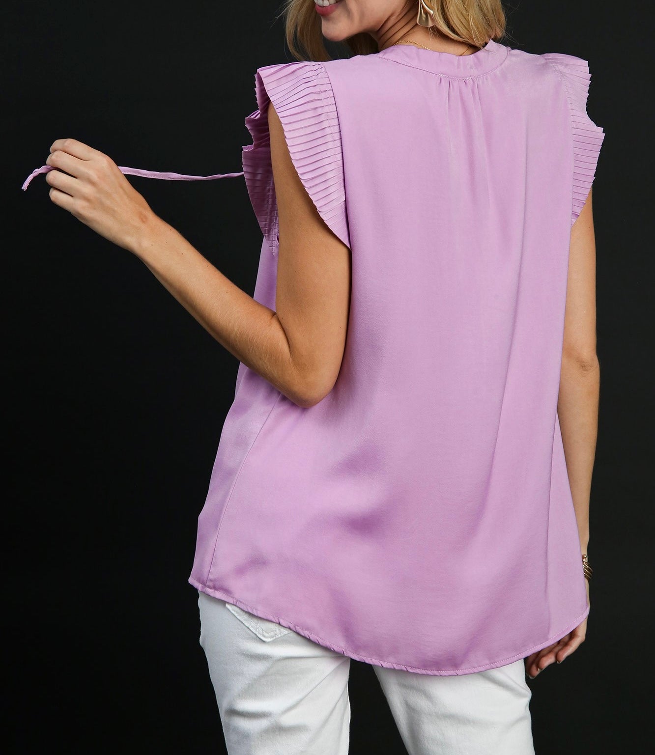 Lavender Neck Tie Top
