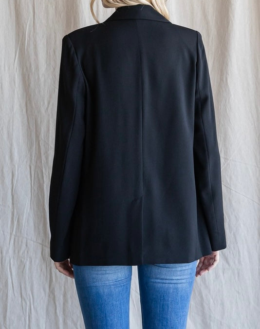 Regular & Curvy Black Blazer Top