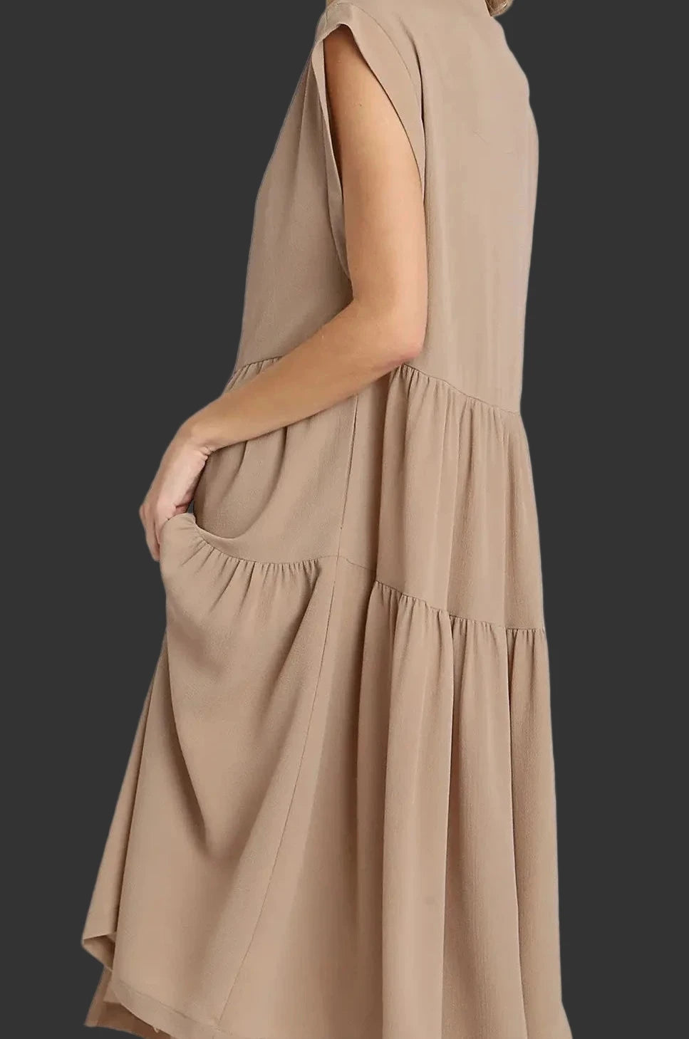 Latte Tiered Maxi Dress