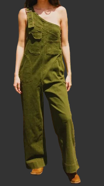 One Shoulder Utility Jumpsuit