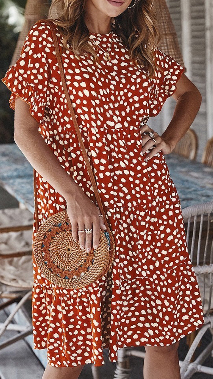 Small - Rust Short Dress