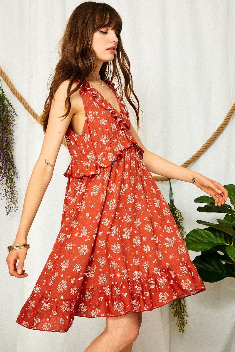 Small - Rust Short Dress