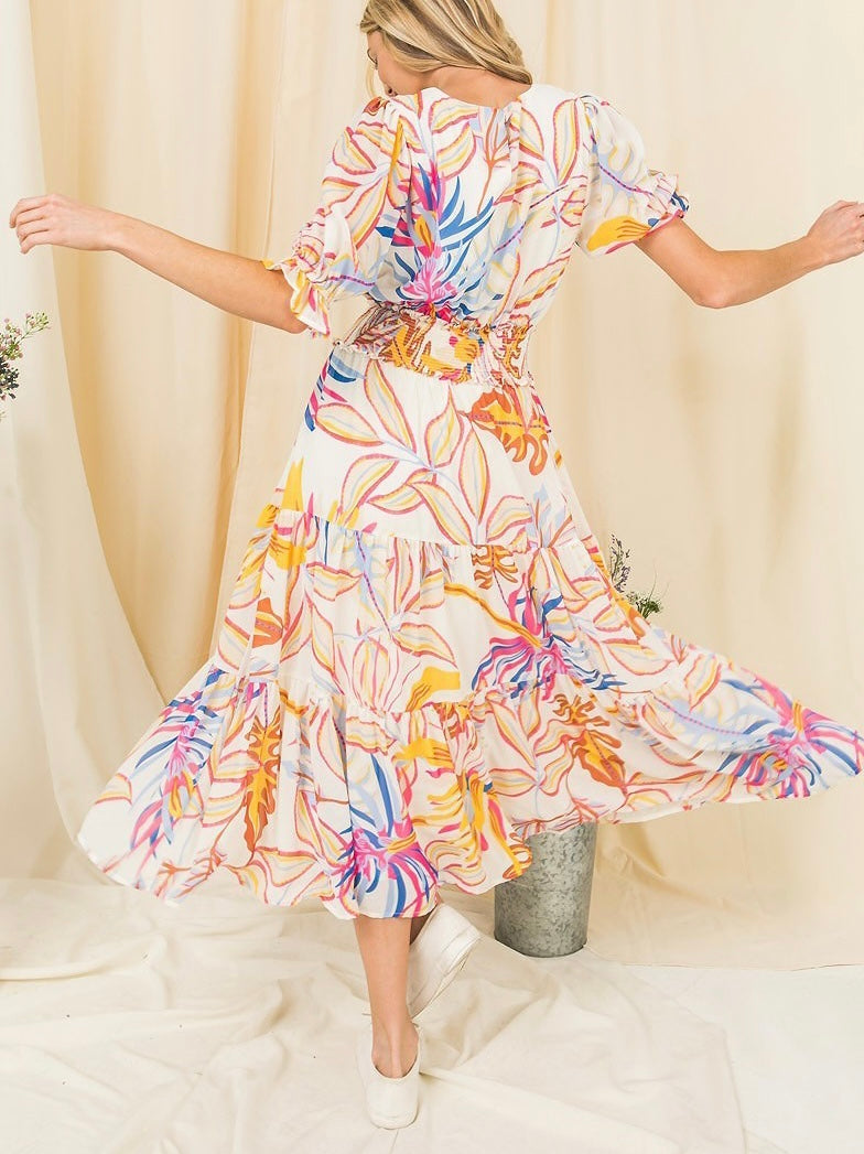 Small - Print Midi Dress