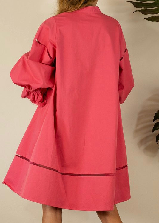 Small - Long Sleeve Tunic Dress