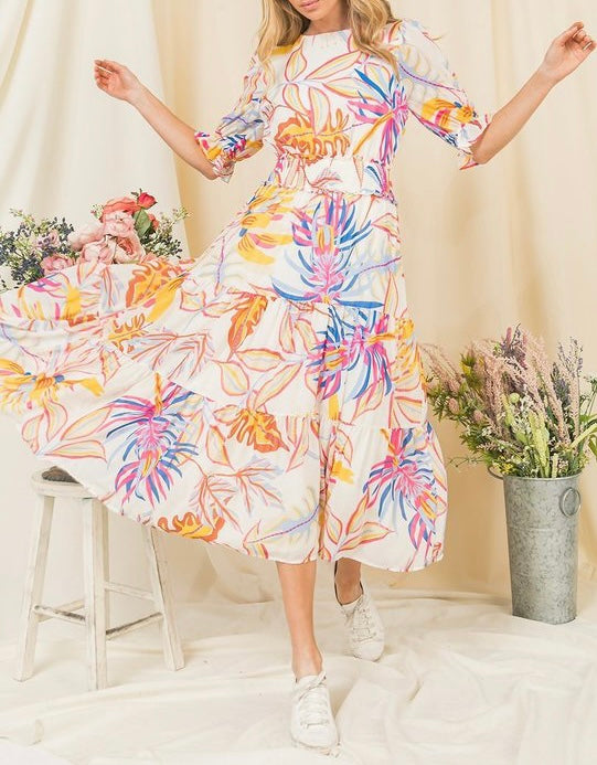 Small - Print Midi Dress