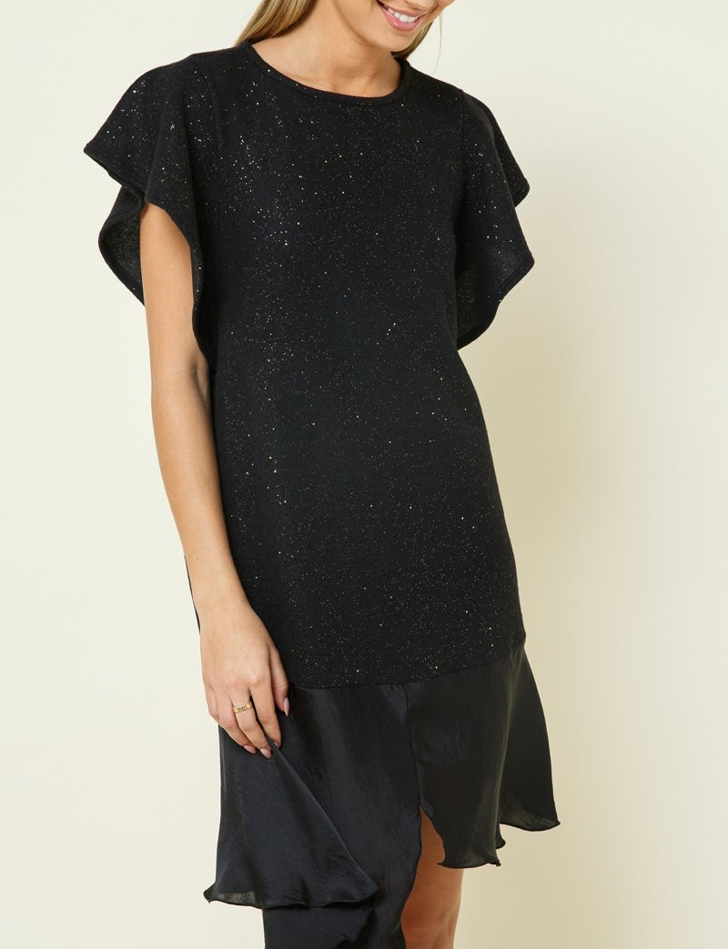 Small - Simple Black with a Splash of Gold