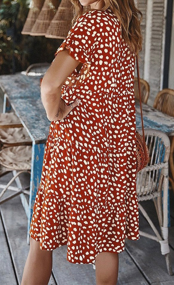 Small - Rust Short Dress