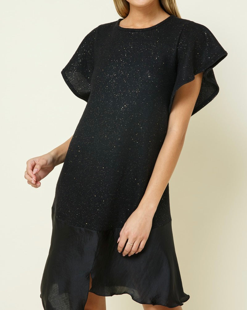 Small - Simple Black with a Splash of Gold