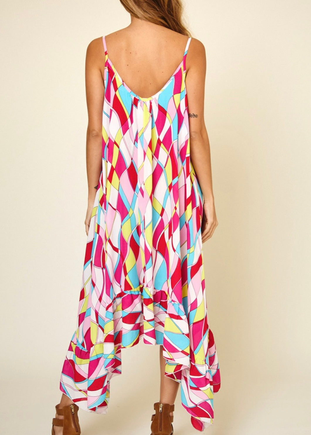 Small - Geo Print Midi Dress