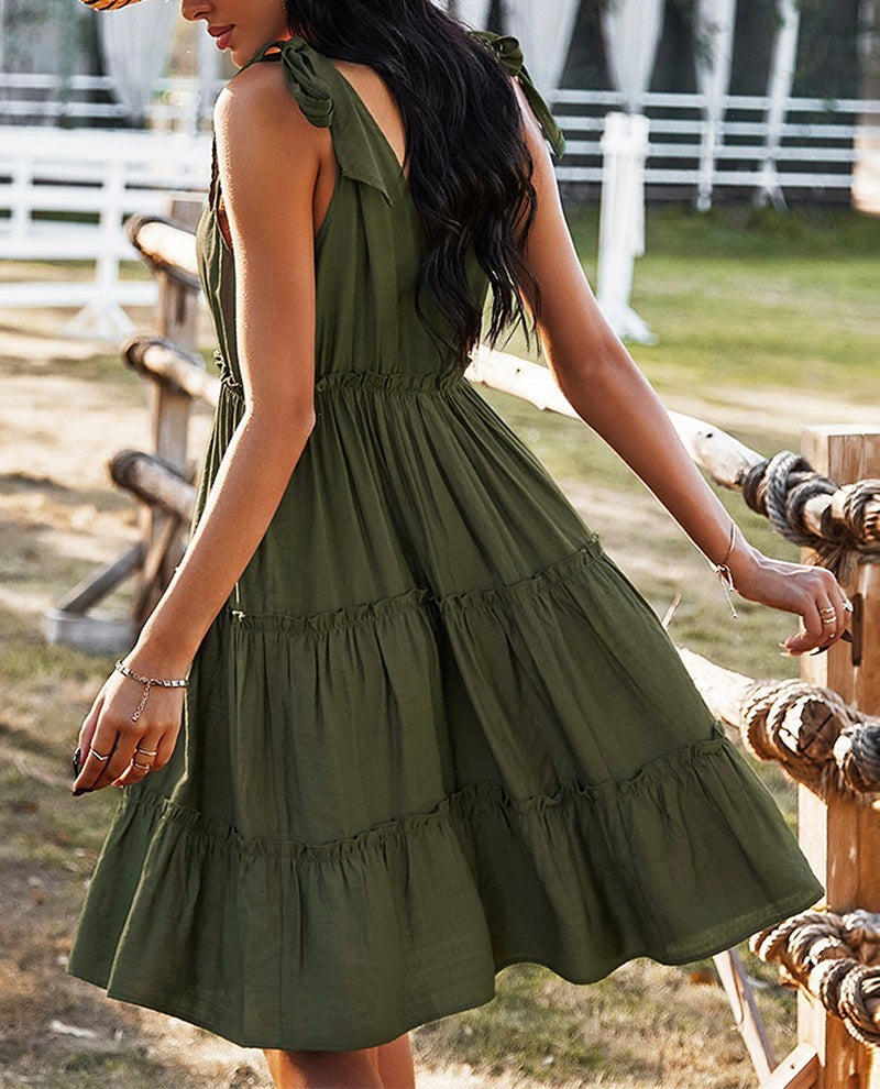 Small - Military Green Short Dress