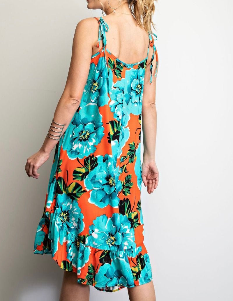 Small - Midi Flower Dress