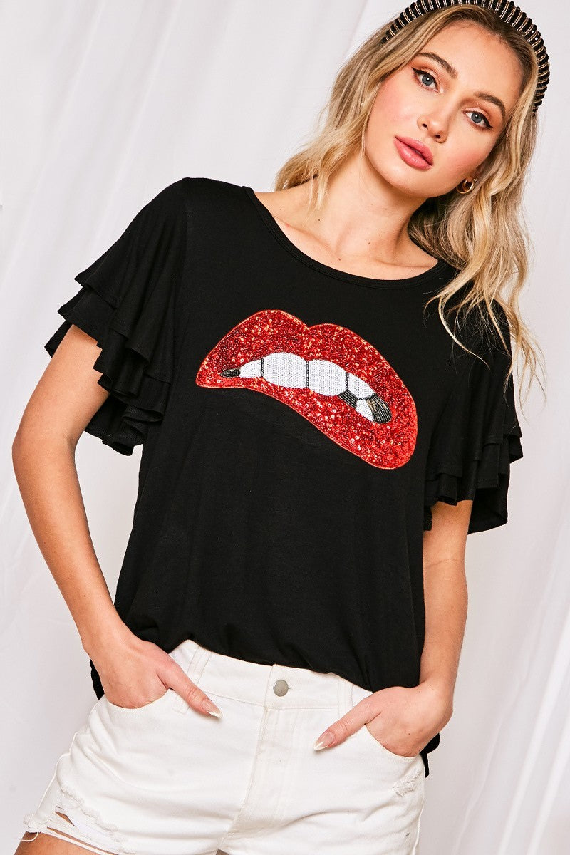 Medium - Black Lip Top