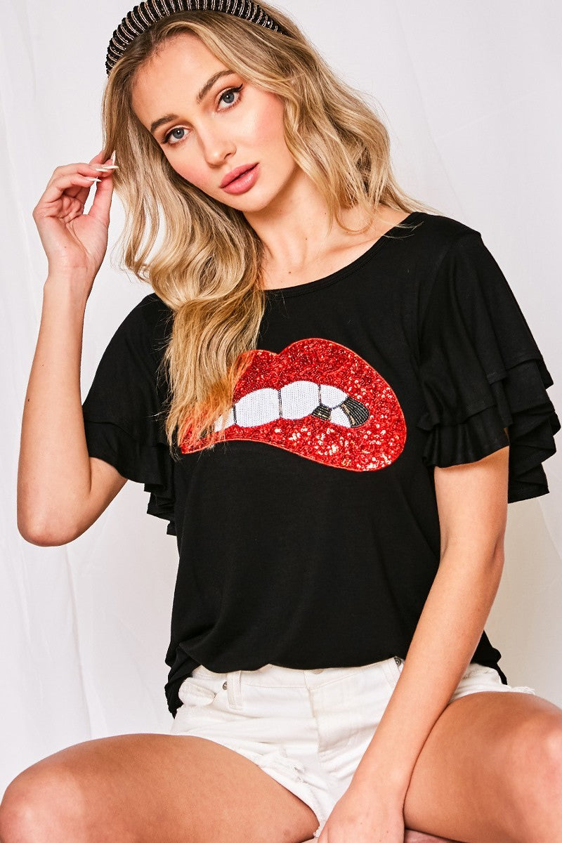 Medium - Black Lip Top