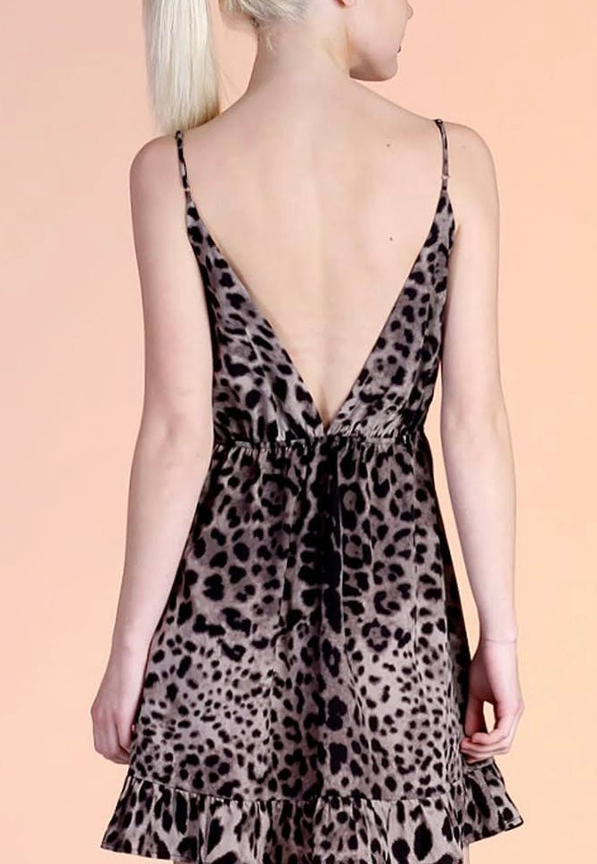 Large - Leopard Mini Dress