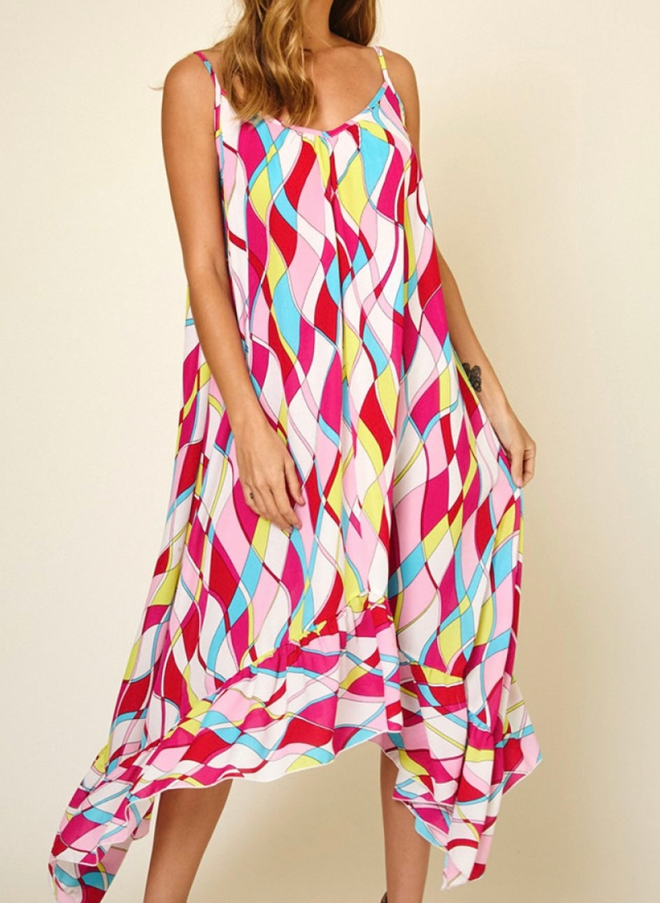 Small - Geo Print Midi Dress