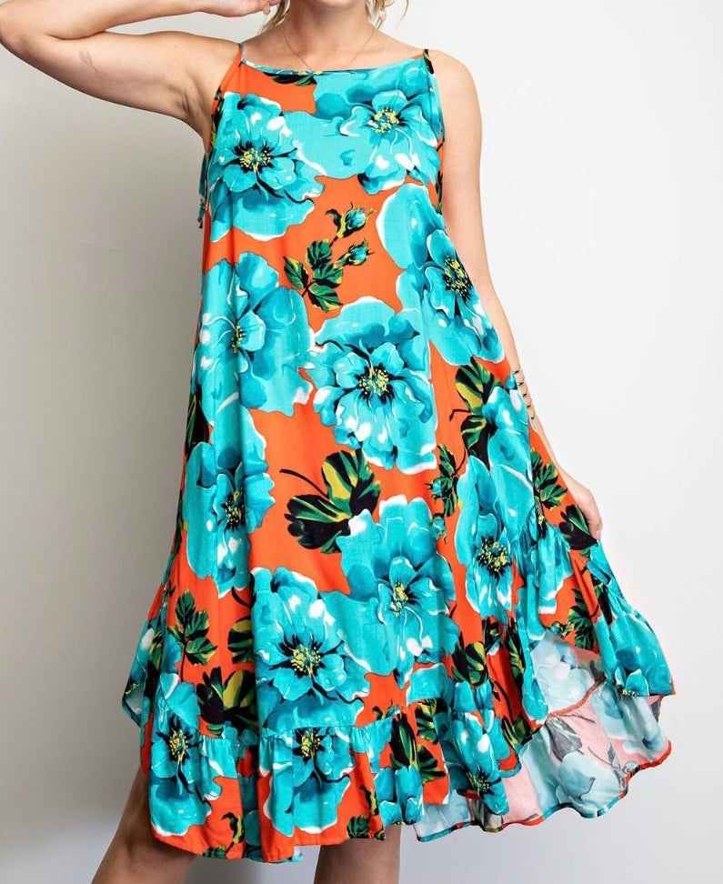 Small - Midi Flower Dress