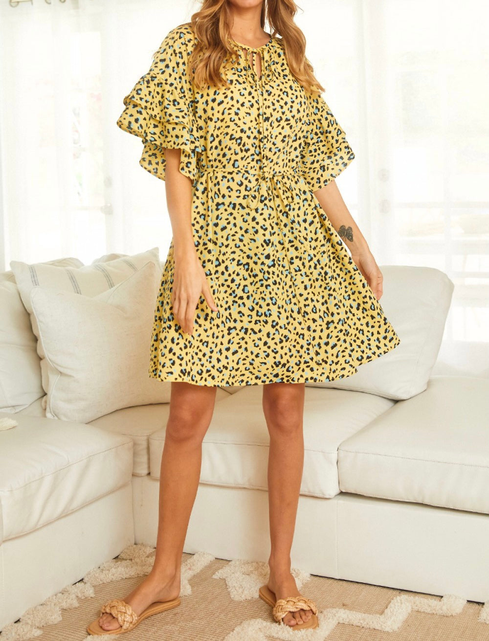 Small - Leopard Print Short Dress