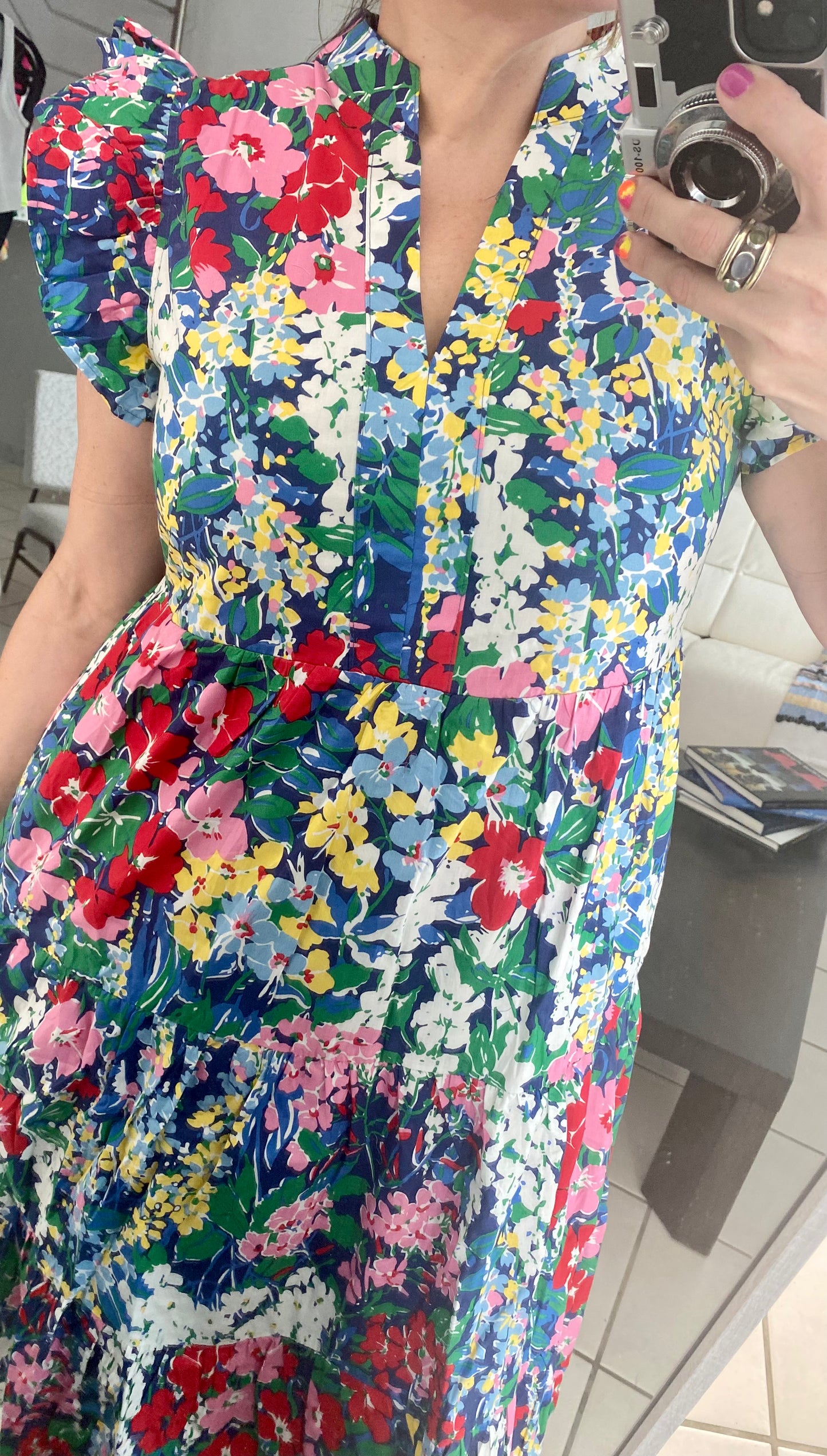 Medium - Floral Print Midi Dress